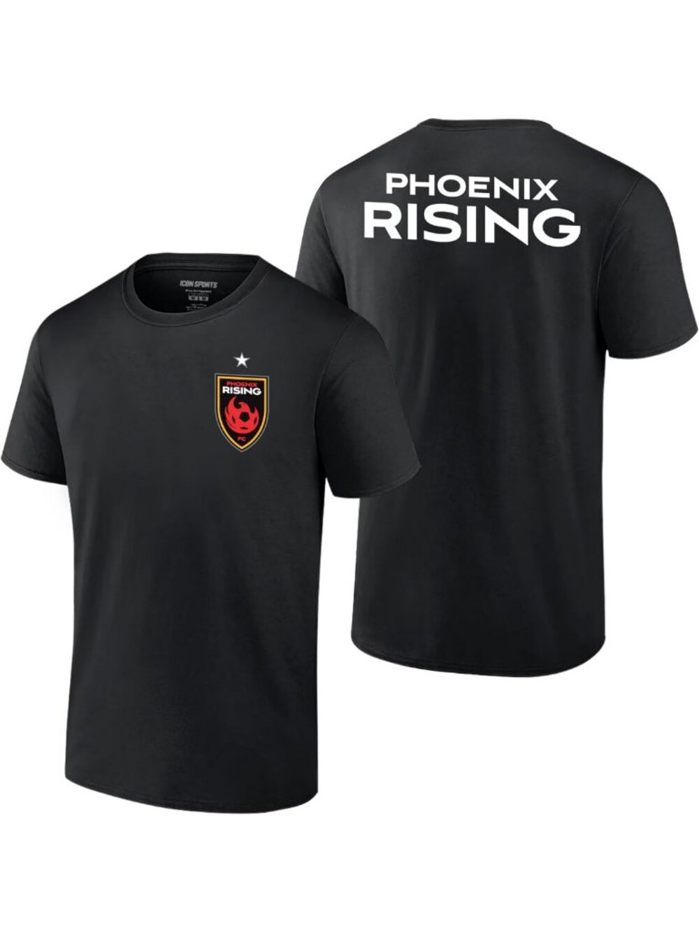 Men's USL Soccer Club Graphic Tee | Short Sleeve Cotton Shirt | Black, X-Large
